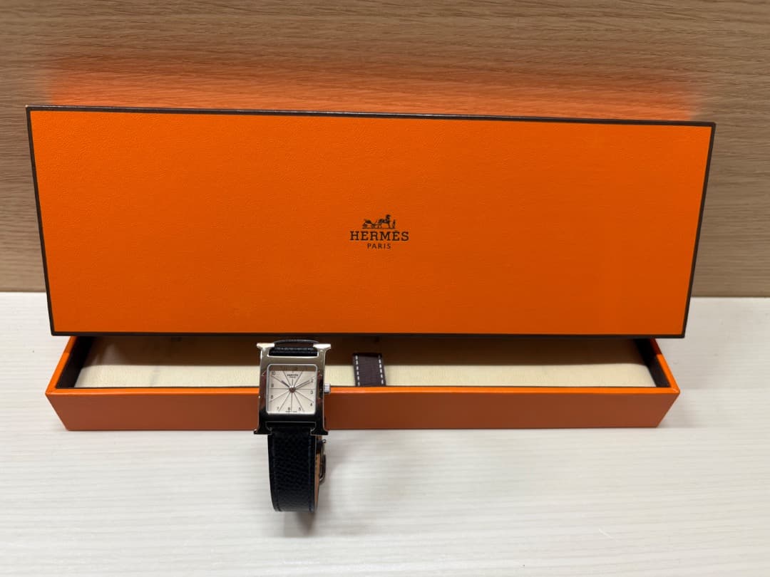【付属品付き・現状品】HERMES エルメス　Hウォッチ　HH1.210
