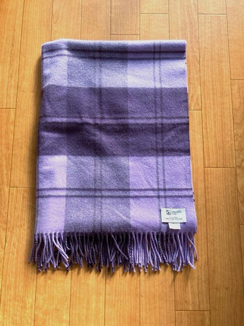 未使用　ユナイテッドアローズ別注　ジョンストンズ　ストール　ウールカシミヤ混