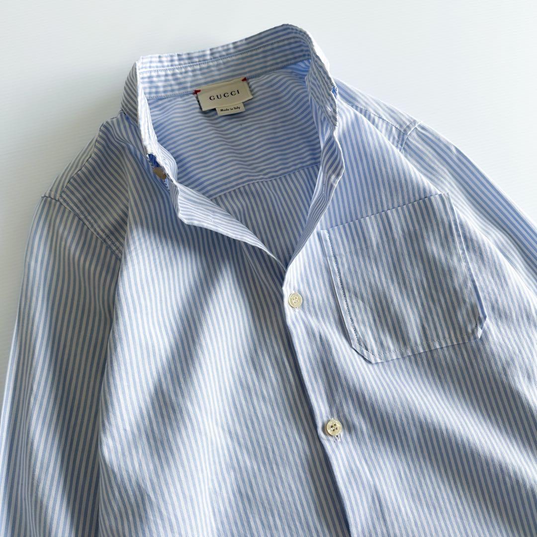 GUCCI（グッチ） ストライプシャツ 襟付き