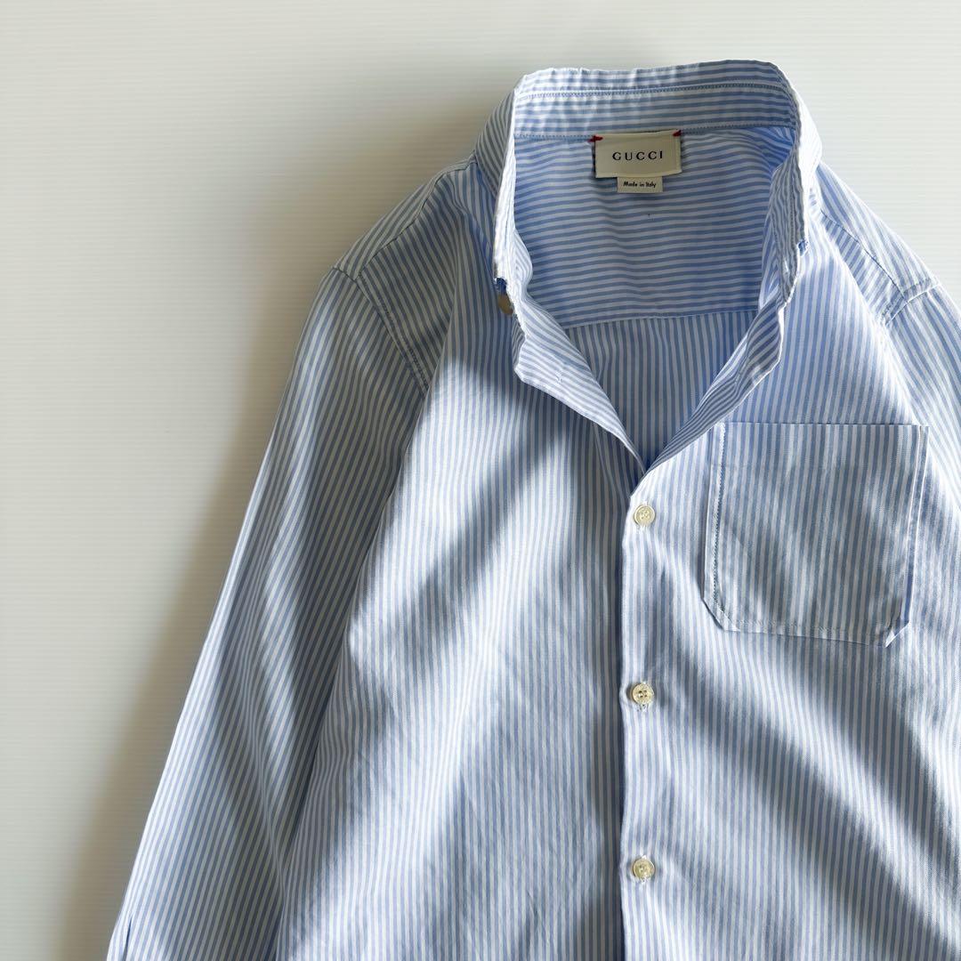 GUCCI（グッチ） ストライプシャツ 襟付き
