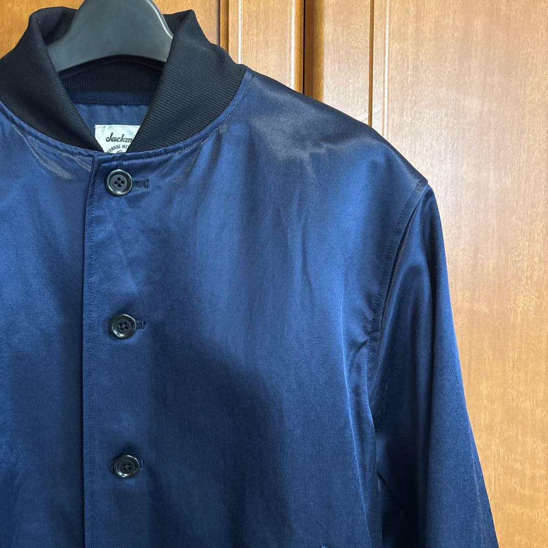 【美品】日本製 JACKMAN Satin Award Jacket Navy