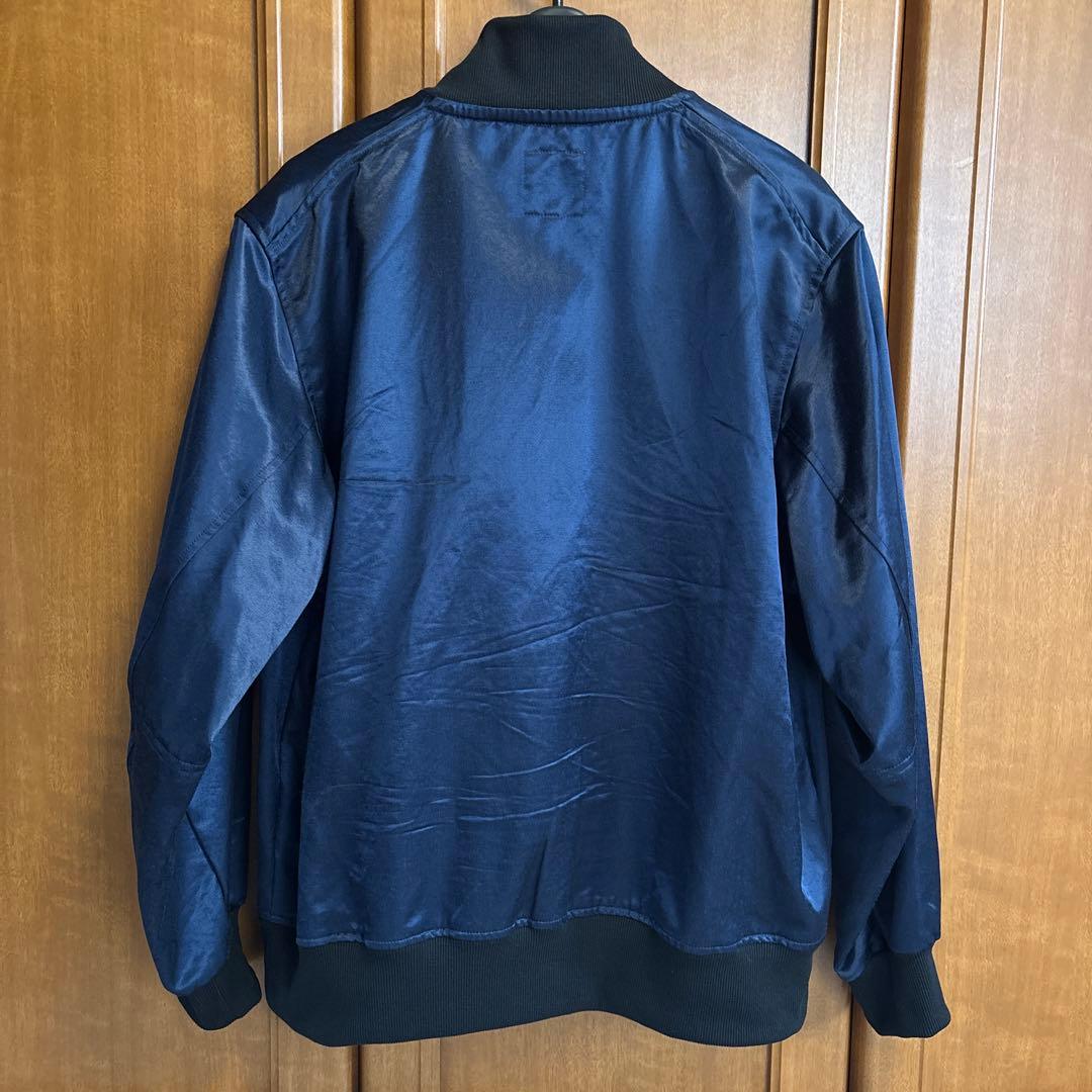【美品】日本製 JACKMAN Satin Award Jacket Navy