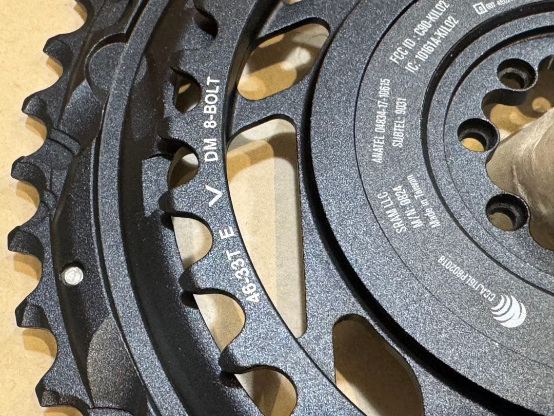 パーツ SRAM Red AXS Power Meter Kit 2X 46/33