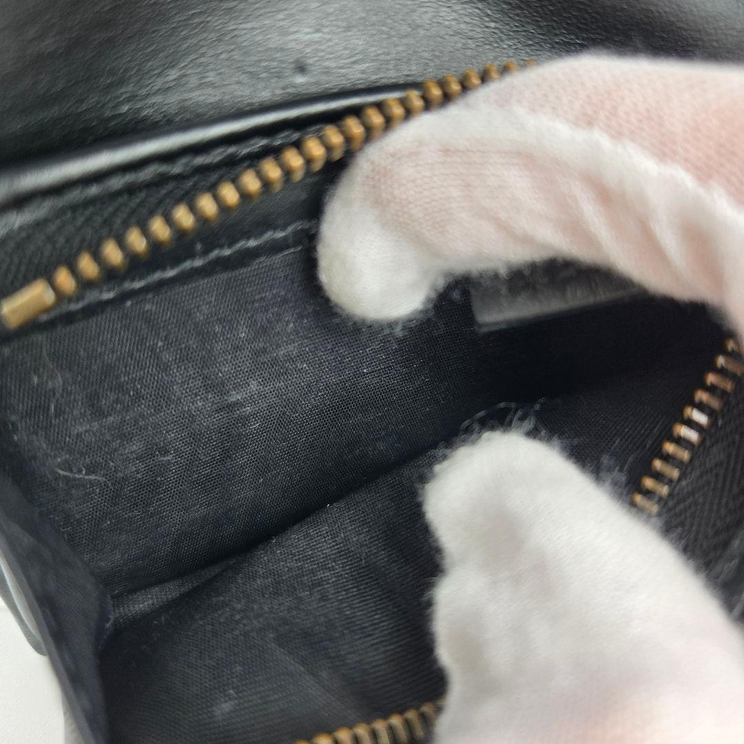 【美品】 GUCCI グッチ 折り財布 財布 GG マーモント キルティング 黒