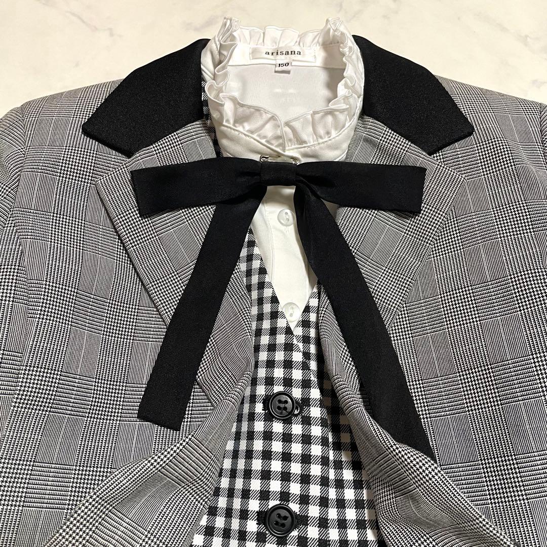 美品♪arisana アリサナ セットアップ パンツスーツ チェック 150