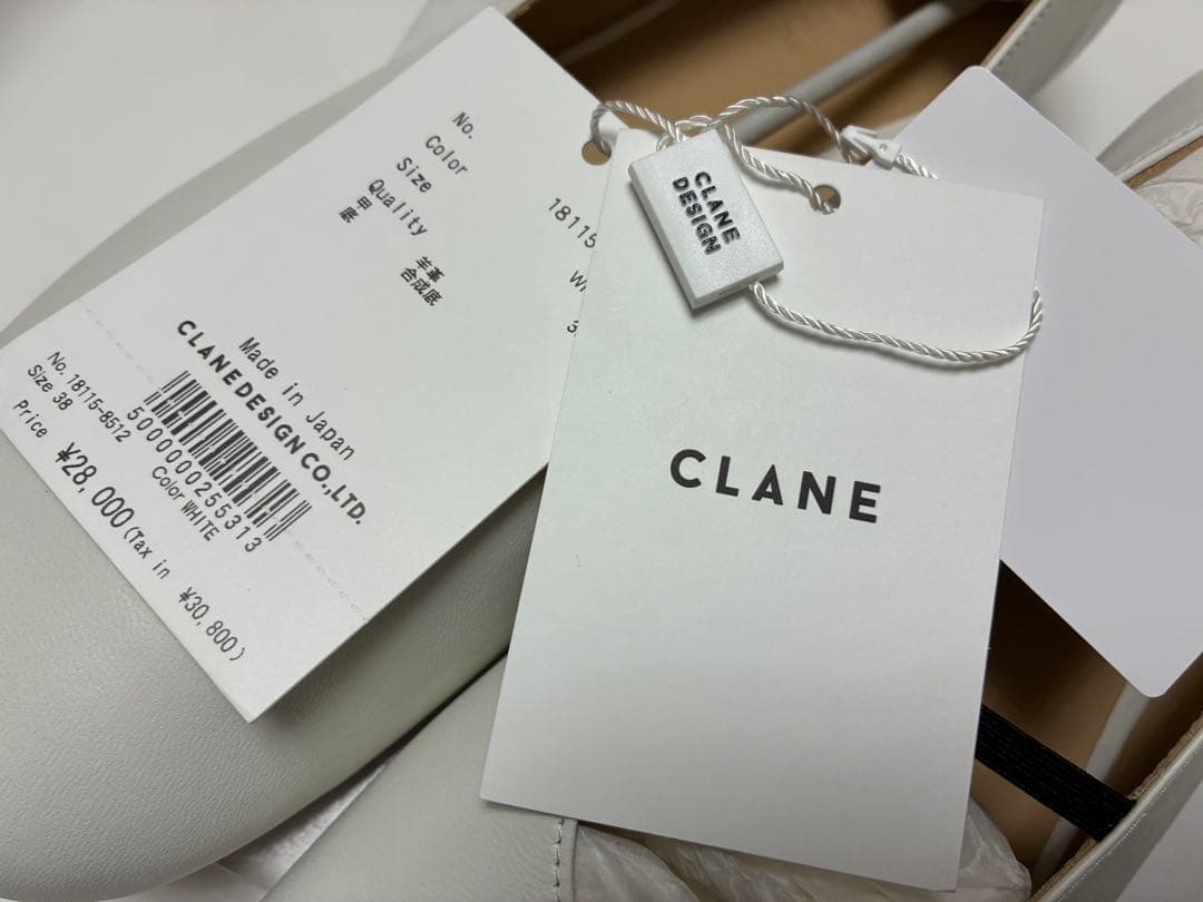 靴 CLANE OBLIQUE TOE FLAT SHOES 38