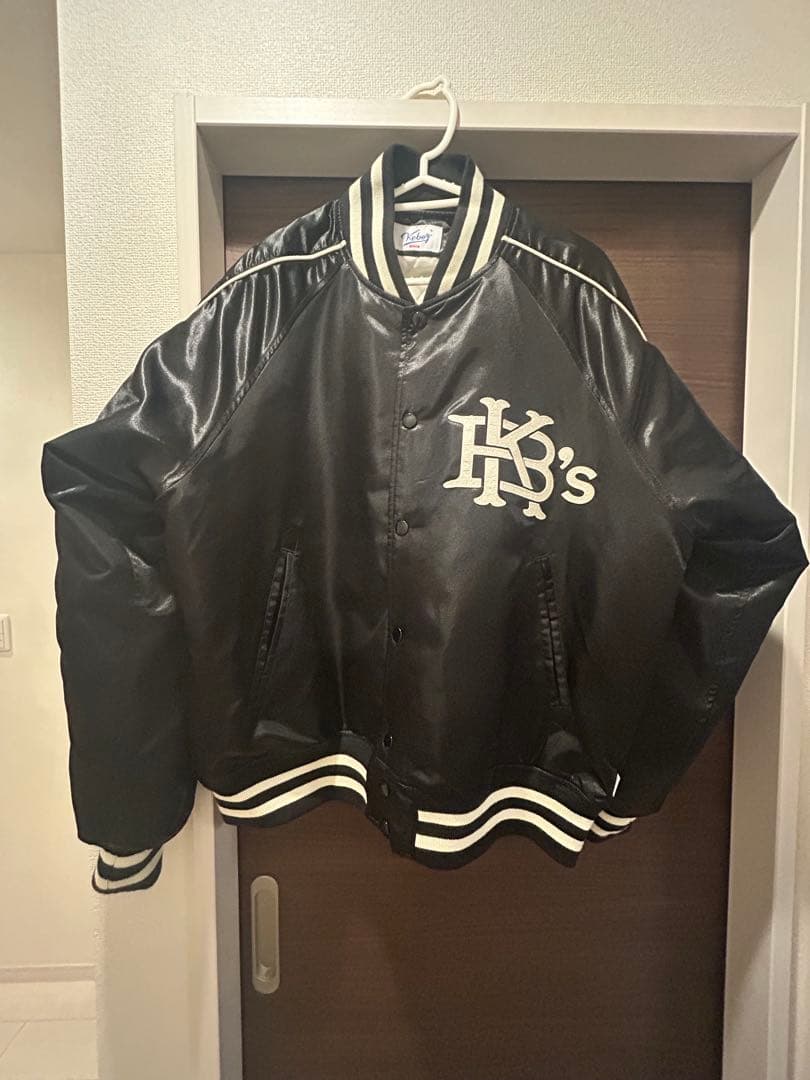 ジャケット・アウター KEBOZ SATIN VARSITYJAKET