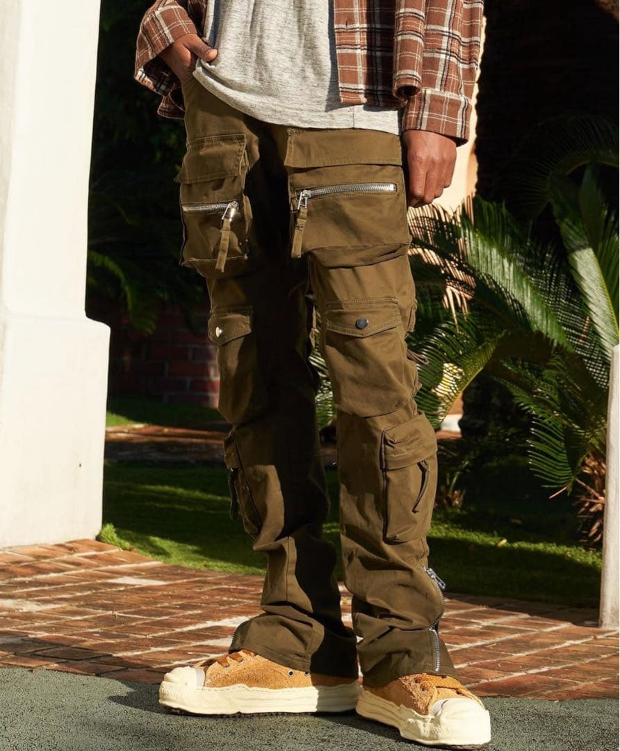 MLVINCE TYPE-2 SLIM CARGO PANTS カーキ