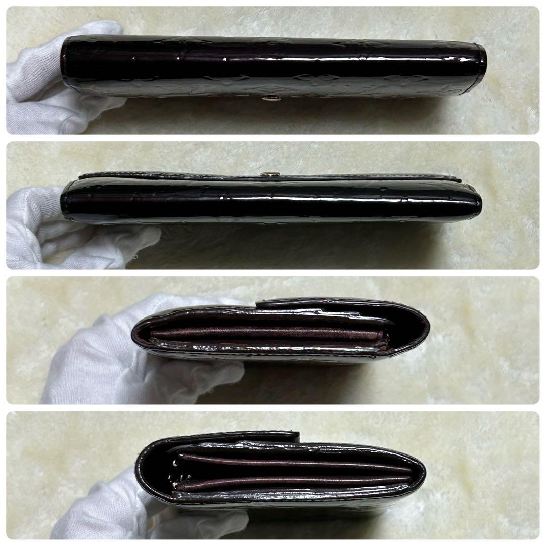 ルイヴィトン長財布ポルトフォイユサラヴェルニモノグラムレザーボルドーM91521