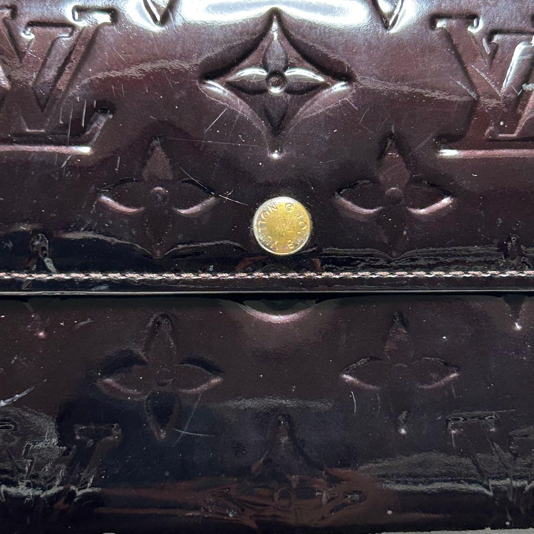 ルイヴィトン長財布ポルトフォイユサラヴェルニモノグラムレザーボルドーM91521