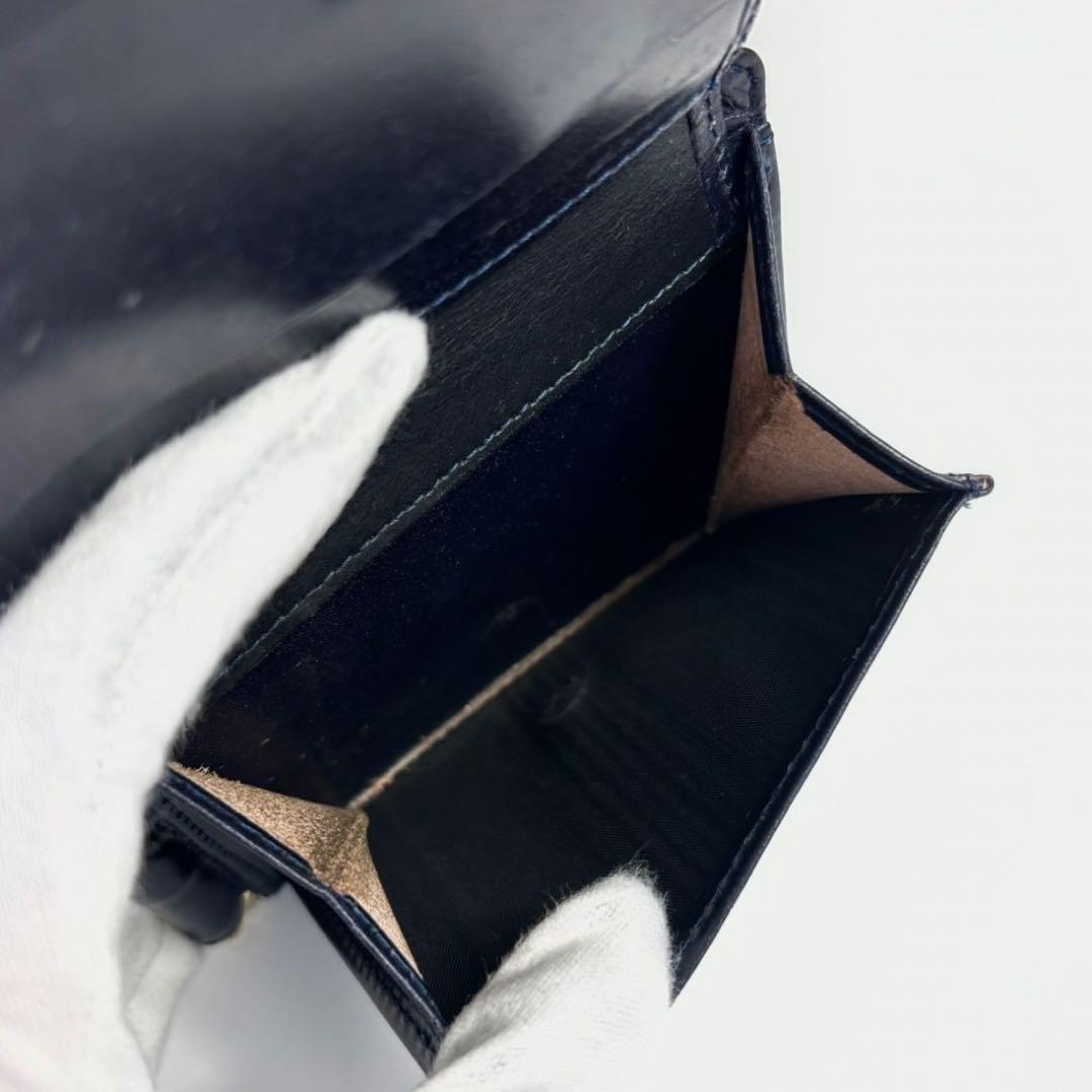 GLEN グレンロイヤル マネークリップ ゴールド金具 レザー　紺色