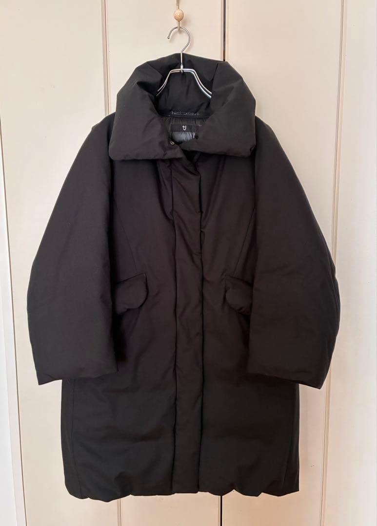 【試着のみ】ユニクロ＋J ハイブリッドダウンコート ジルサンダー 黒 M