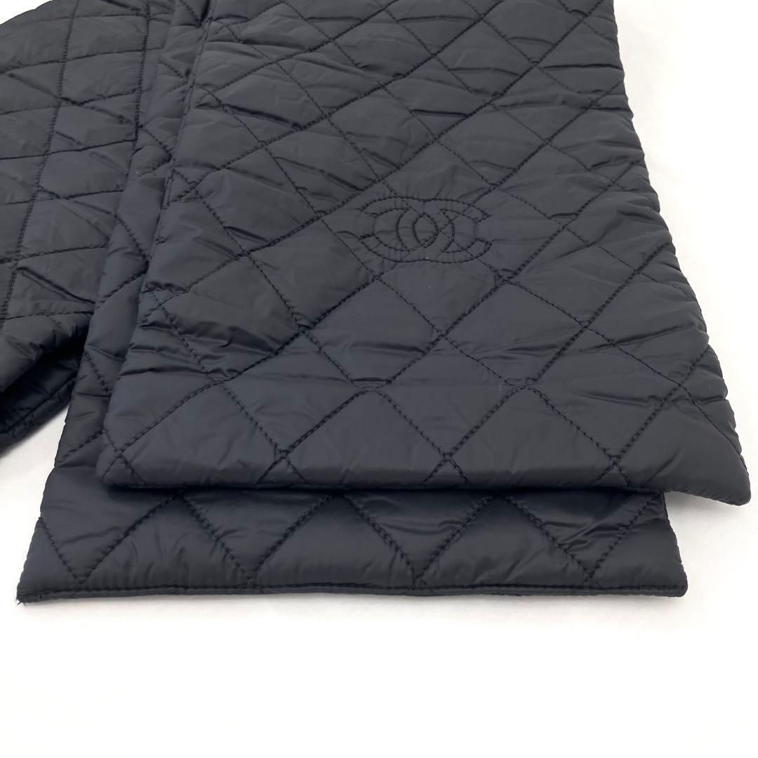 CHANEL シャネル ココマーク キルティング マフラー スカーフ 極美品