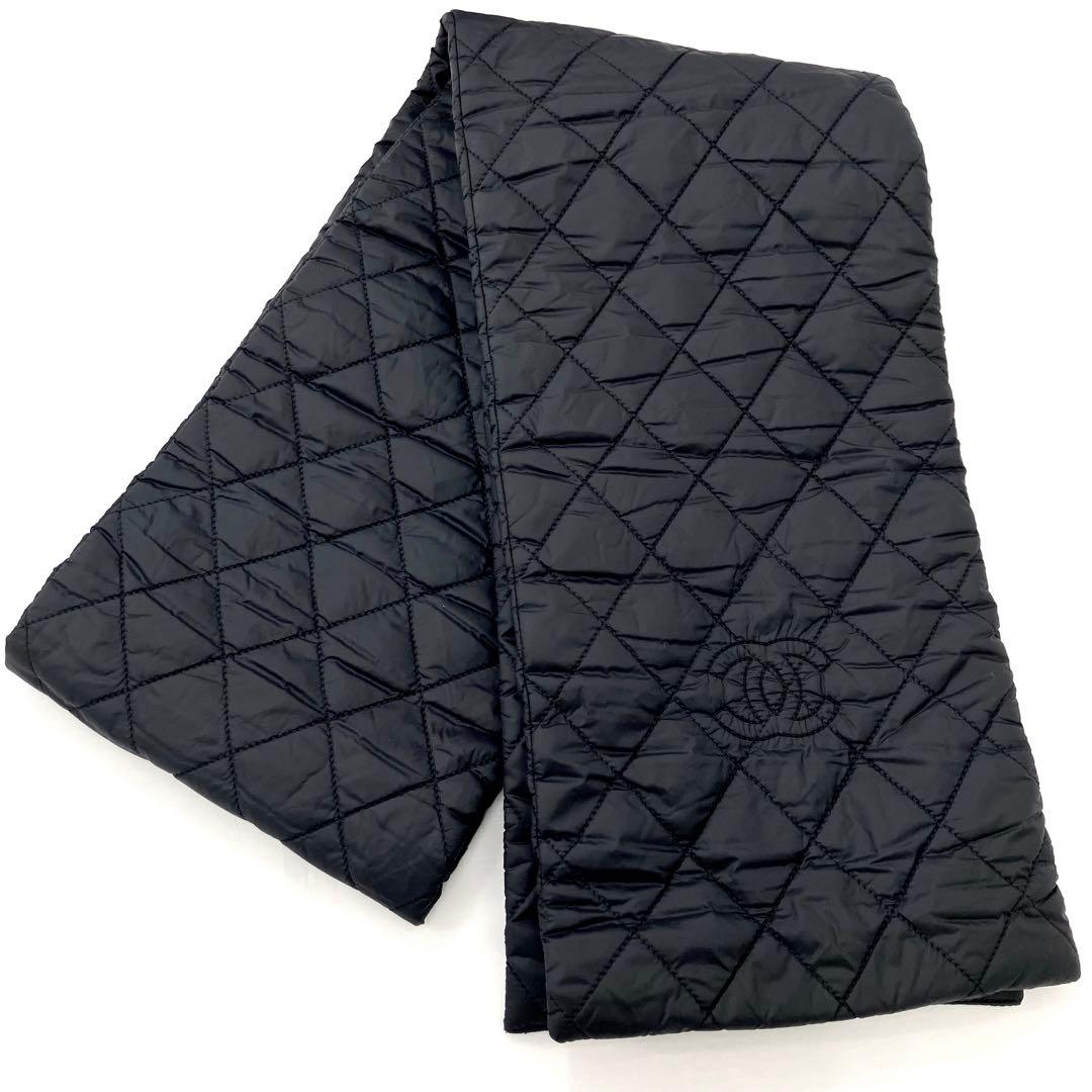 CHANEL シャネル ココマーク キルティング マフラー スカーフ 極美品