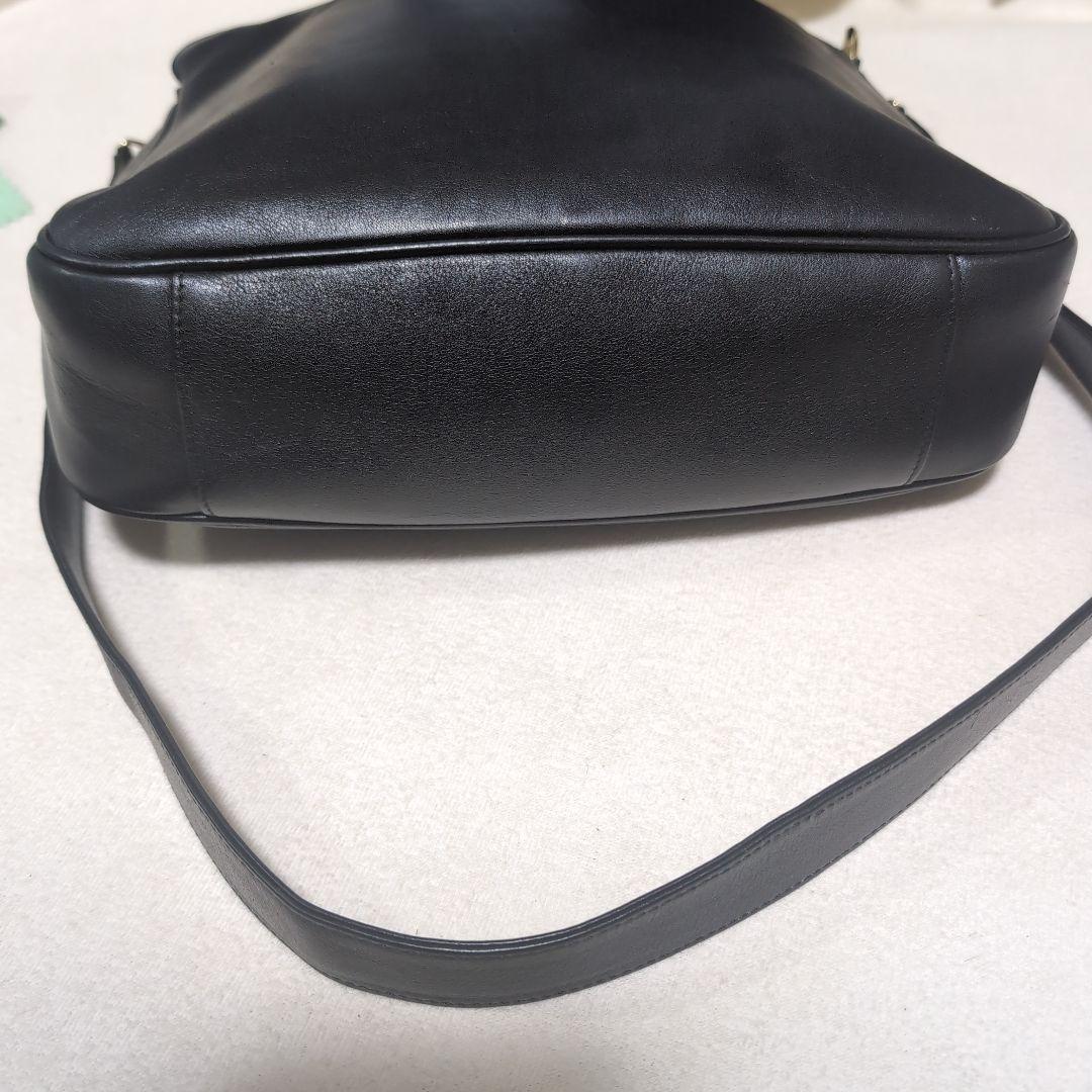 GUCCI バンブーハンドル レザーショルダーバッグ 保存袋付き