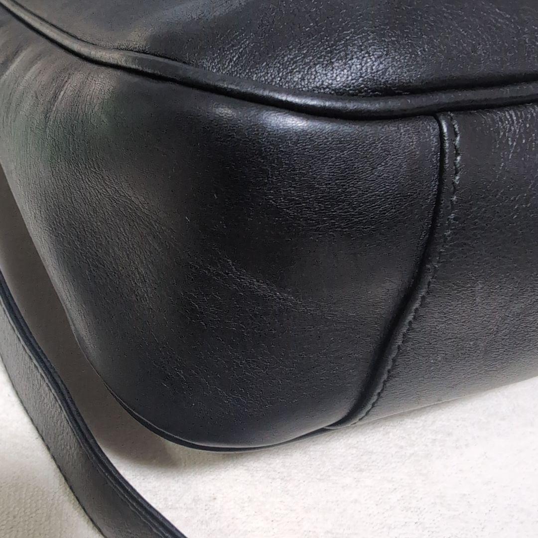 GUCCI バンブーハンドル レザーショルダーバッグ 保存袋付き