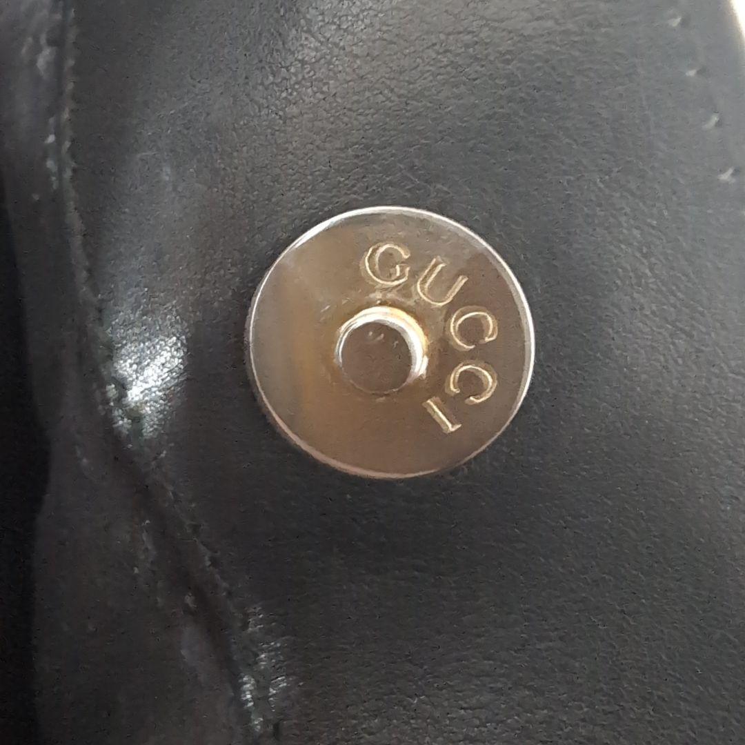 GUCCI バンブーハンドル レザーショルダーバッグ 保存袋付き