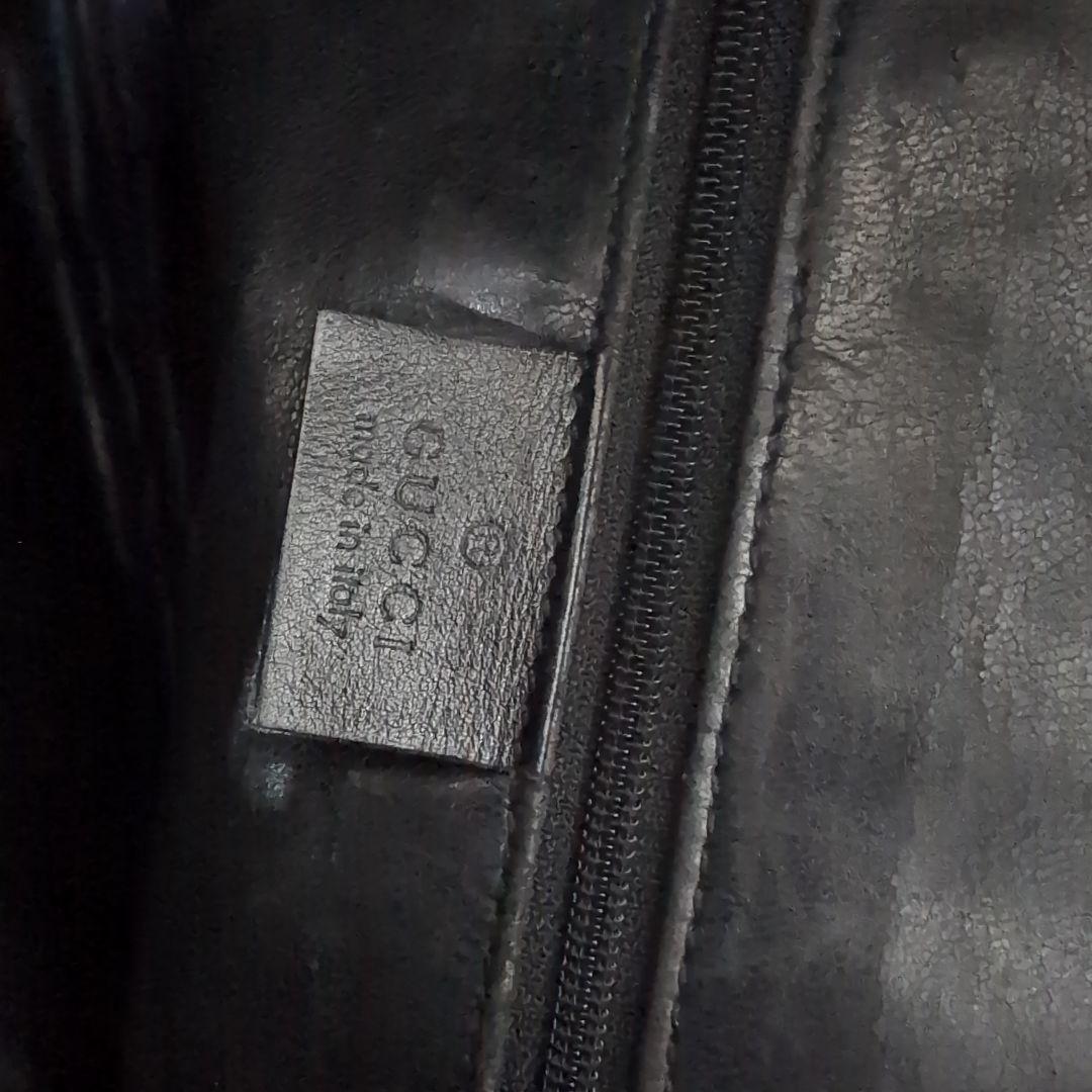 GUCCI バンブーハンドル レザーショルダーバッグ 保存袋付き
