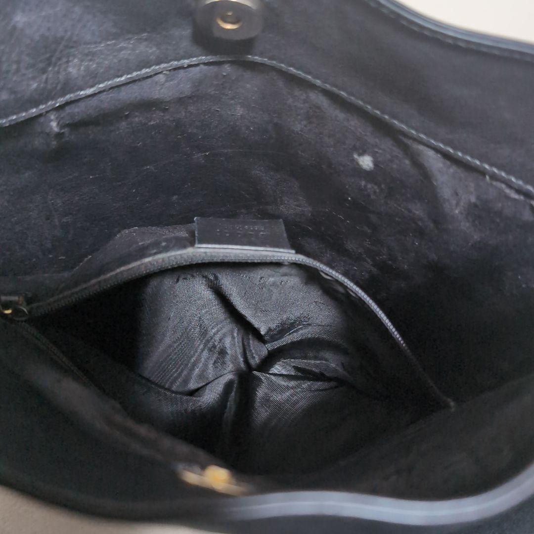 GUCCI バンブーハンドル レザーショルダーバッグ 保存袋付き