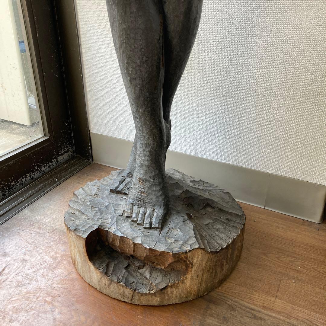 専用木製手彫り女性像 134cm広島引き取り限定