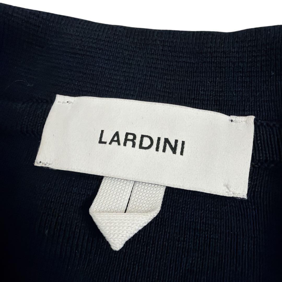 美品 ラルディーニ ニットジャケット XS ネイビー ブートニエール付 現行タグ