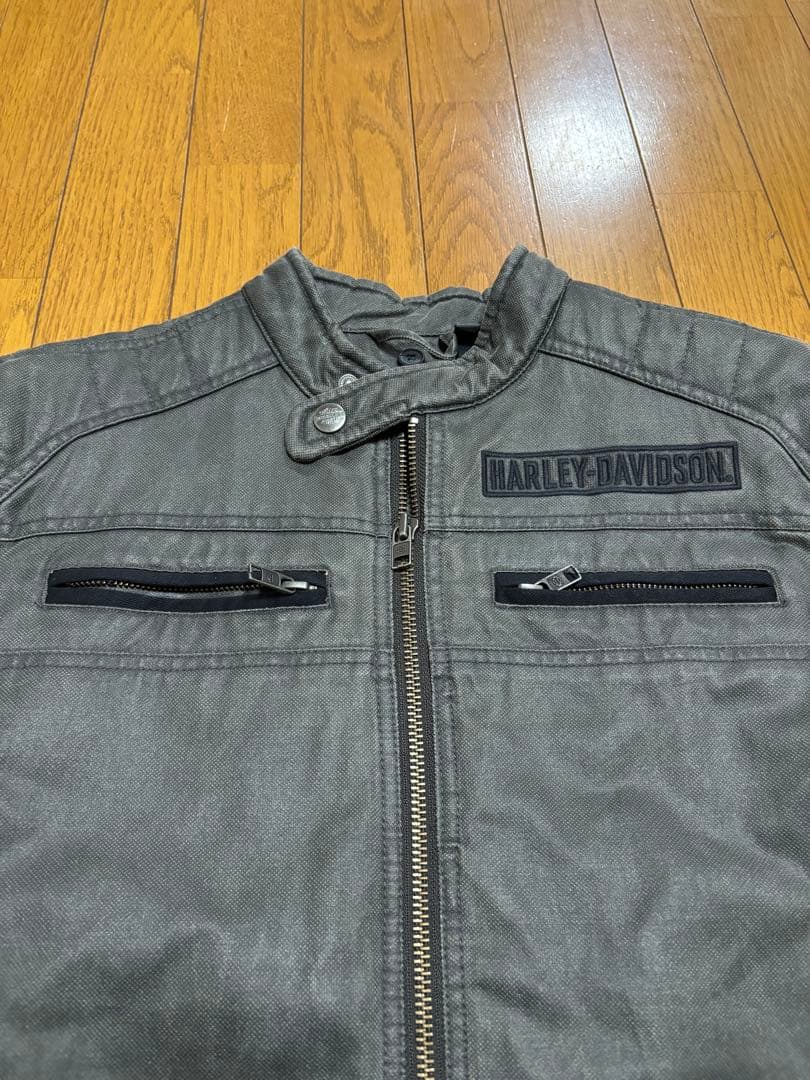 ハーレーダビットソン、ライダースジャケット、S、ライディングジャケット、グレー