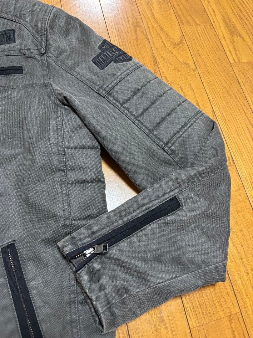 ハーレーダビットソン、ライダースジャケット、S、ライディングジャケット、グレー