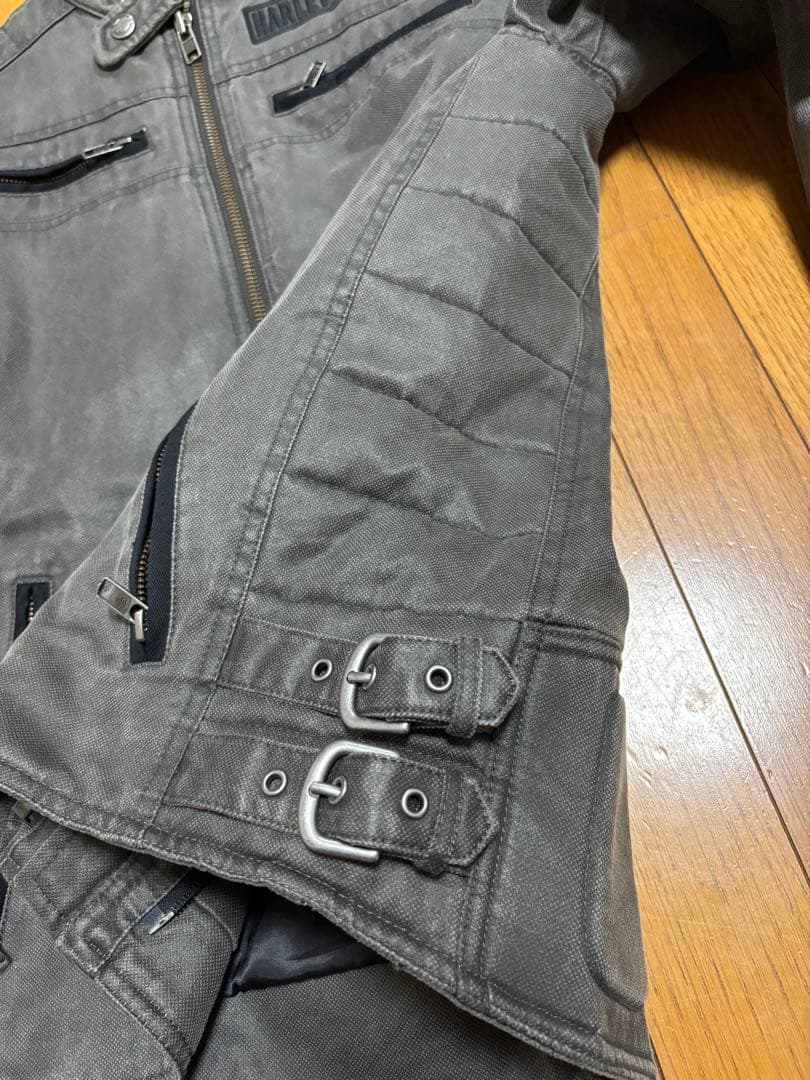 ハーレーダビットソン、ライダースジャケット、S、ライディングジャケット、グレー