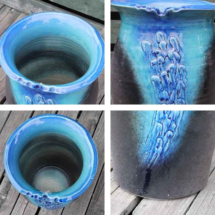 傘立て 清流 信楽焼　陶器 日本製 アンブレラスタンド