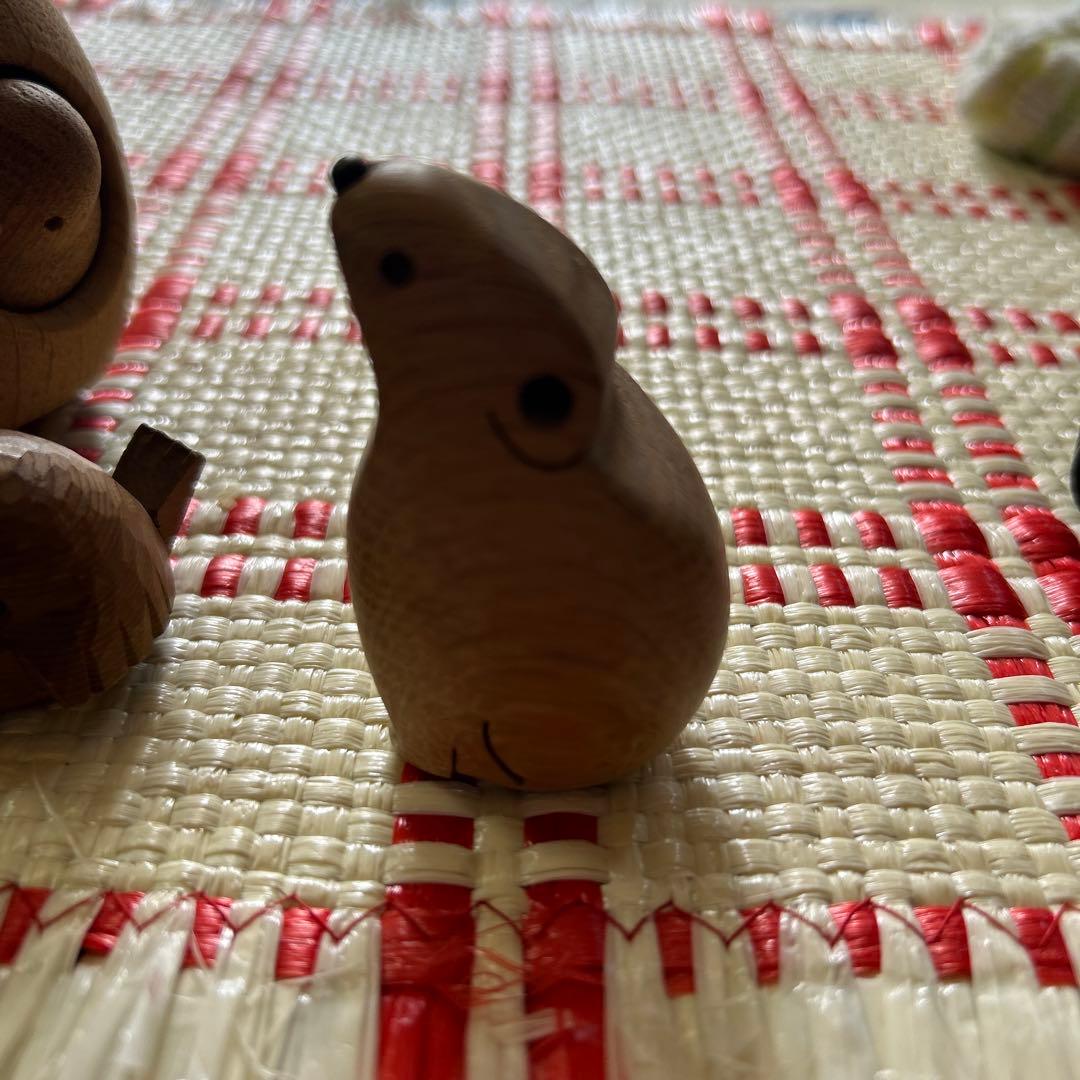 値下げしました！太田久幸 卵ヒヨコ ウッドクラフト　すずめ　木製文鎮うさぎ