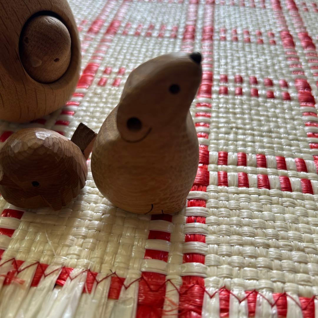 値下げしました！太田久幸 卵ヒヨコ ウッドクラフト　すずめ　木製文鎮うさぎ