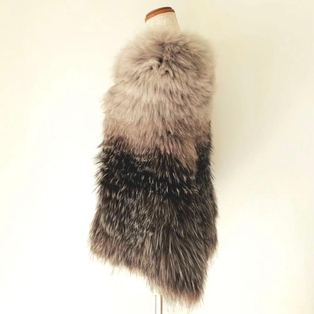 美品✨ダーマ・コレクション 押田比呂美コラボ レイヤード フォックス ポンチョ