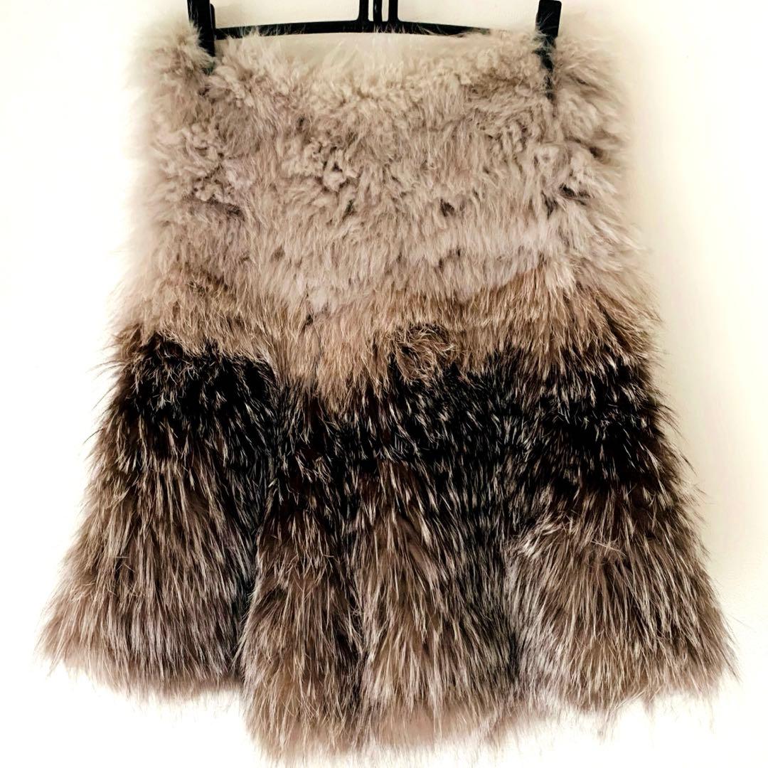 美品✨ダーマ・コレクション 押田比呂美コラボ レイヤード フォックス ポンチョ