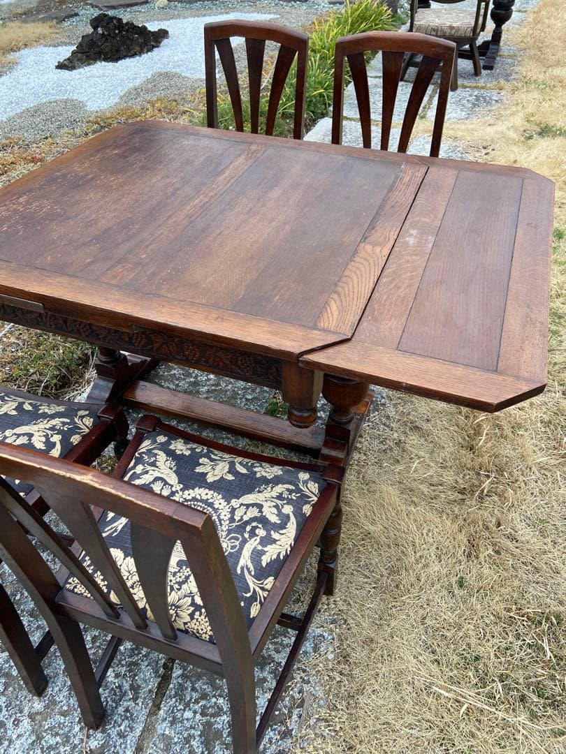 ドローリーフテーブル5点セット