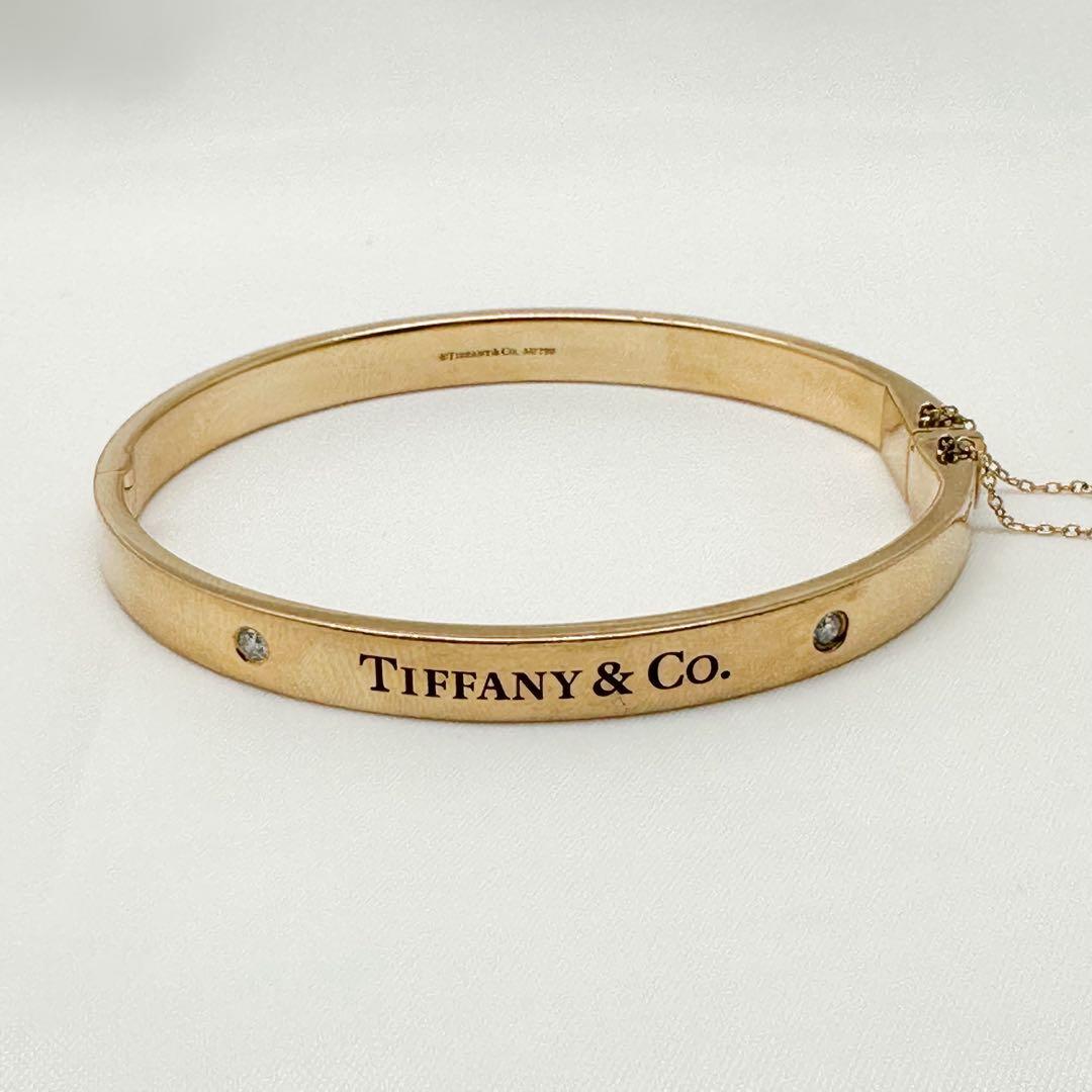 ティファニー TIFFANY&Co. 2P ダイヤ バングル ゴールド K18