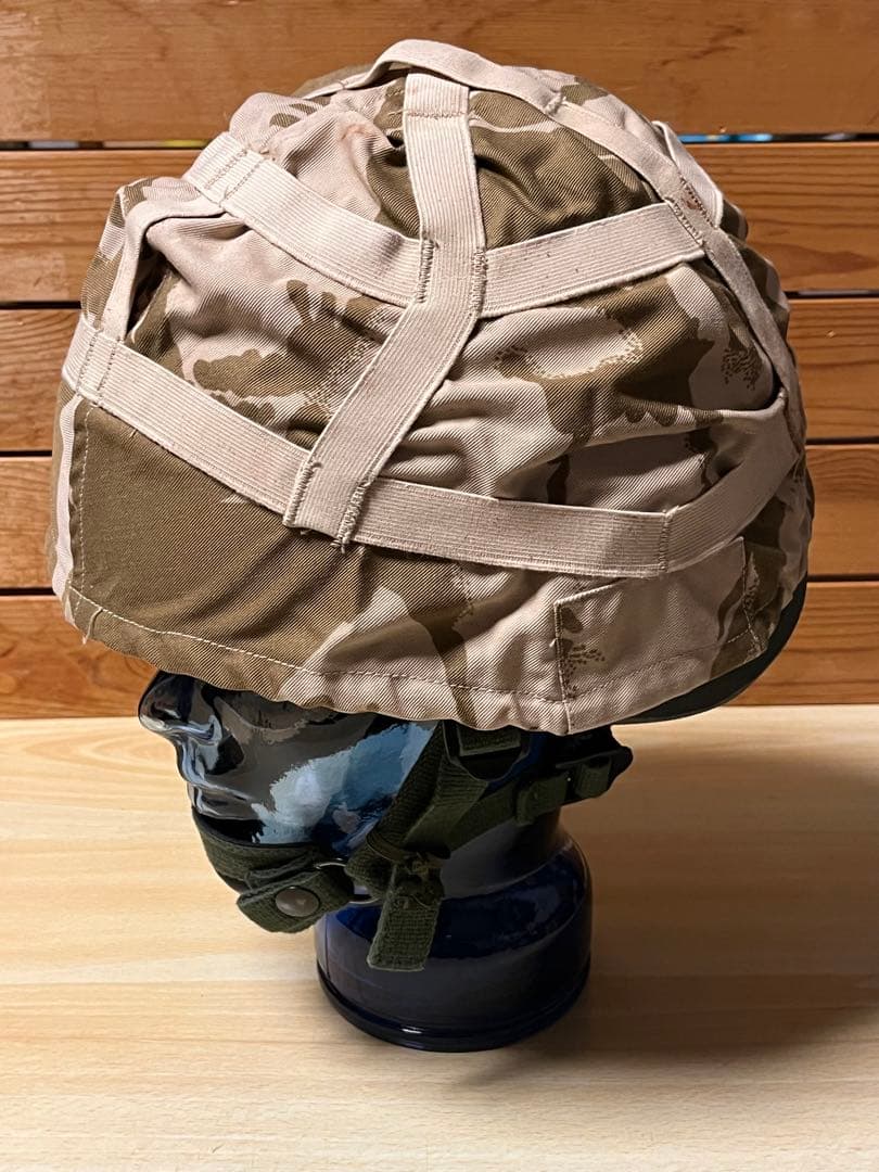 イギリス軍 Mk6ケブラーヘルメット サイズM 迷彩カバー3枚付実物2003年製