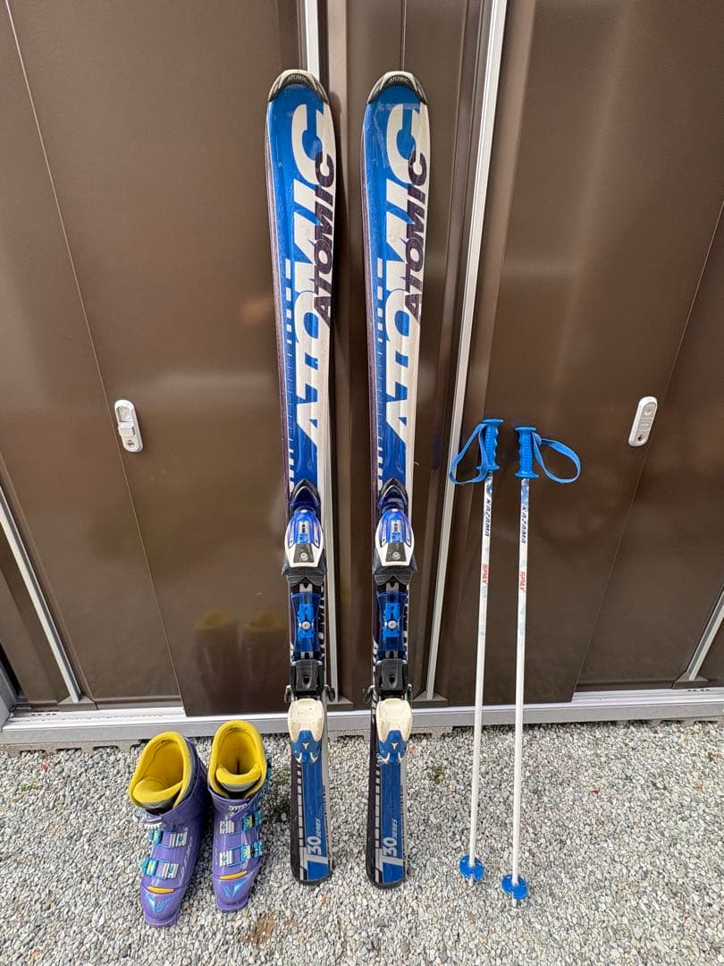 Atomic スキーセット 板160・ブーツ25.5・ストック100