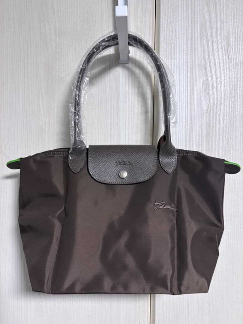 ロンシャン　ル プリアージュ グリーン　ロングハンドル　M テラ(TERRE)