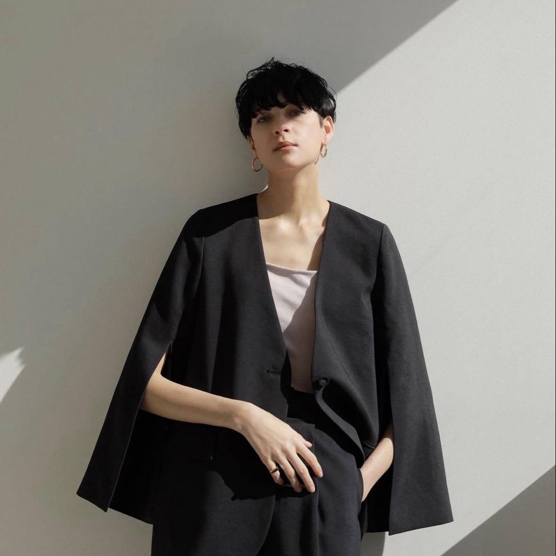 ジャケット・アウター louren slit sleeve no collar jacket