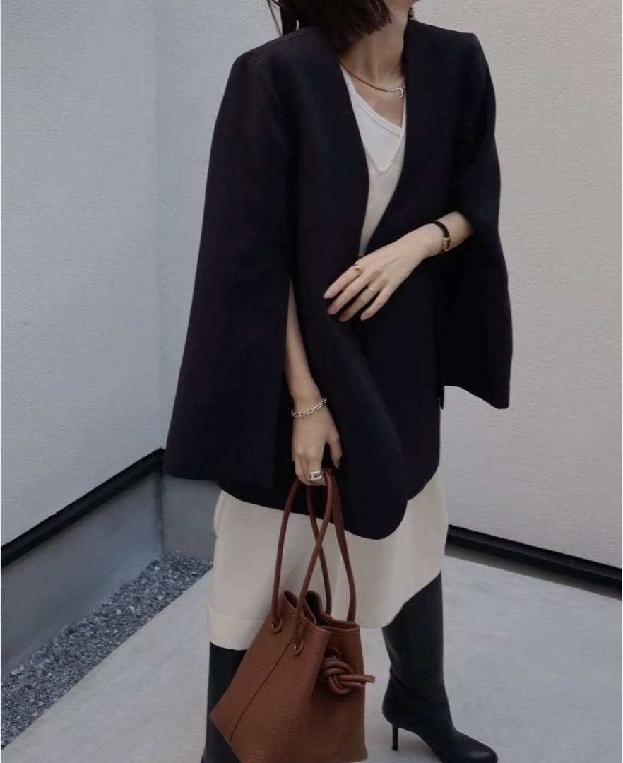 ジャケット・アウター louren slit sleeve no collar jacket