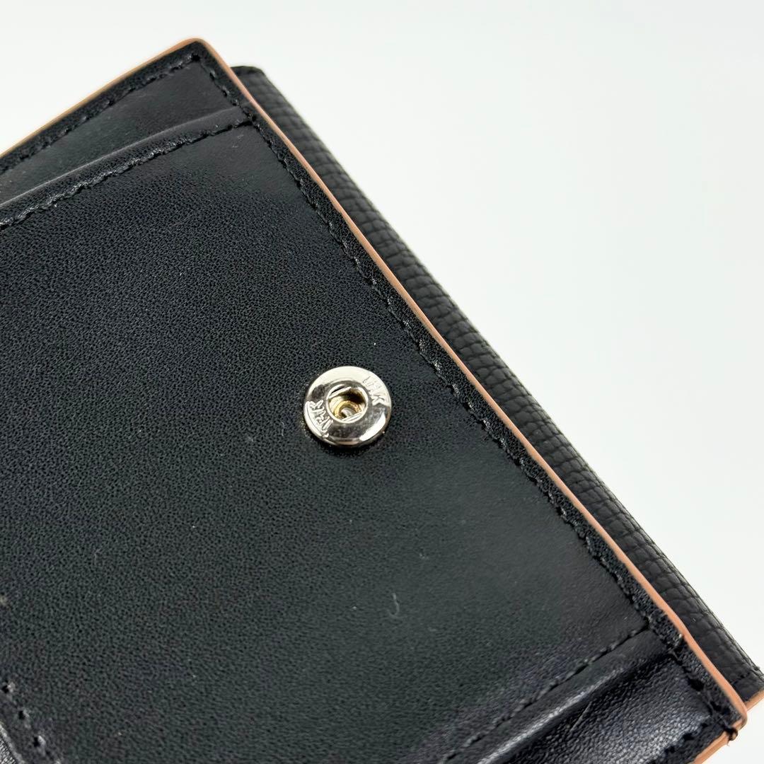 【美品】LOEWE アナグラム トライフォールド レザー ウォレット ブラック