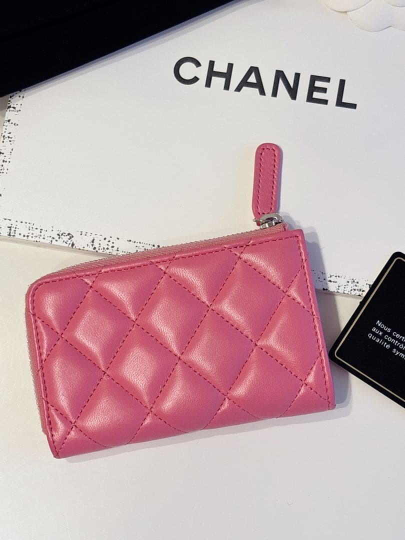 CHANEL キーケース シャネル　パース 鍵入れ ピンク ラムスキン