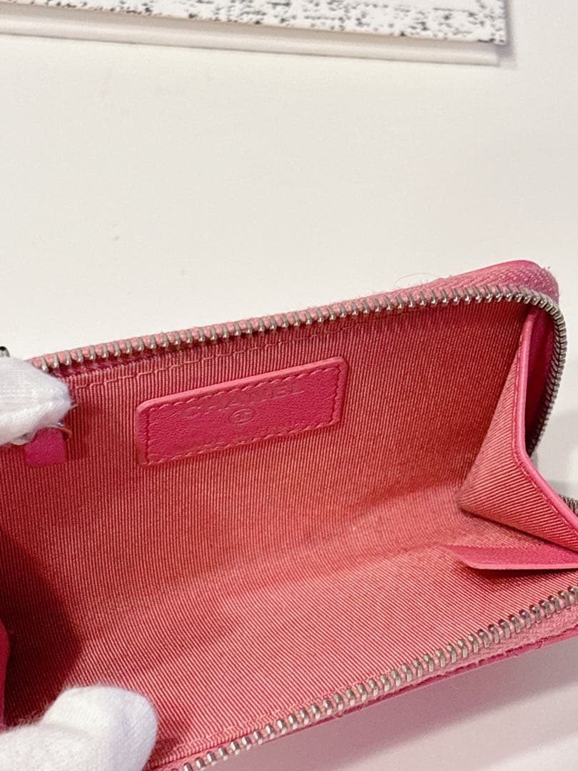CHANEL キーケース シャネル　パース 鍵入れ ピンク ラムスキン