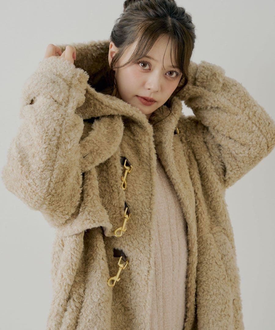 Chico ダッフルロングコート ボアコート