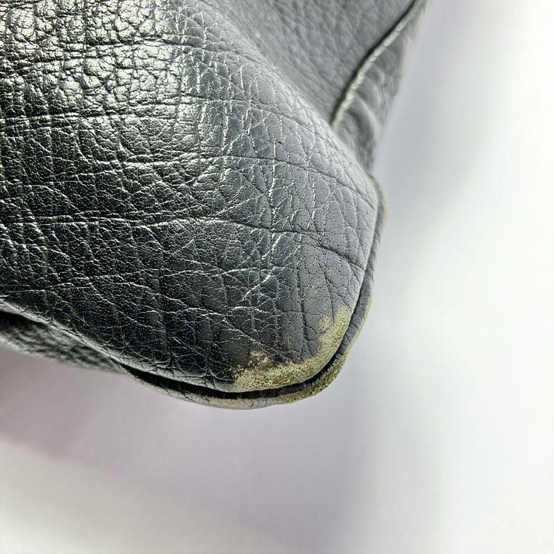 3334◯ YSL イヴ・サンローラン ブラックレザートートバッグ