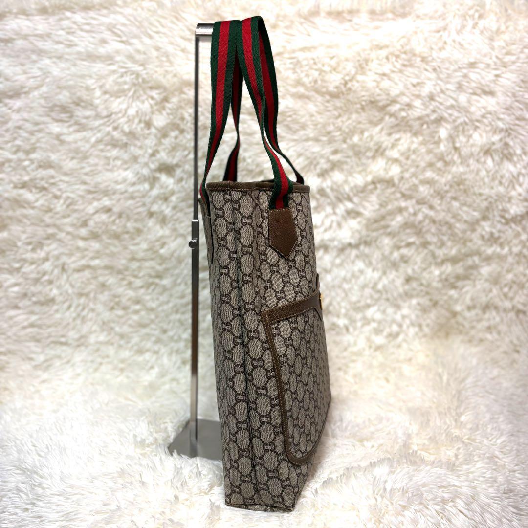 希少　極美品　グッチ GUCCI オールドグッチ　トートバック　シェリーライン
