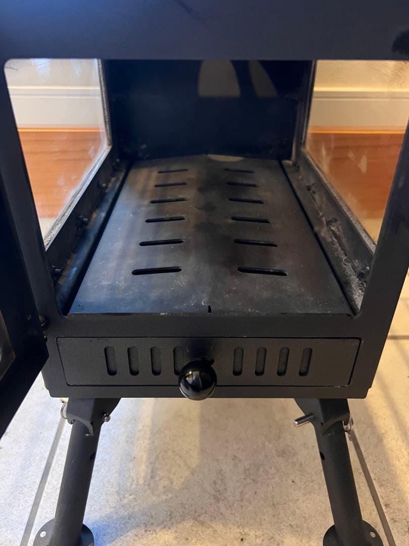 FUTUREFOX 　薪ストーブ　煙突 ダンパー付属 3面ガラス 鉄製