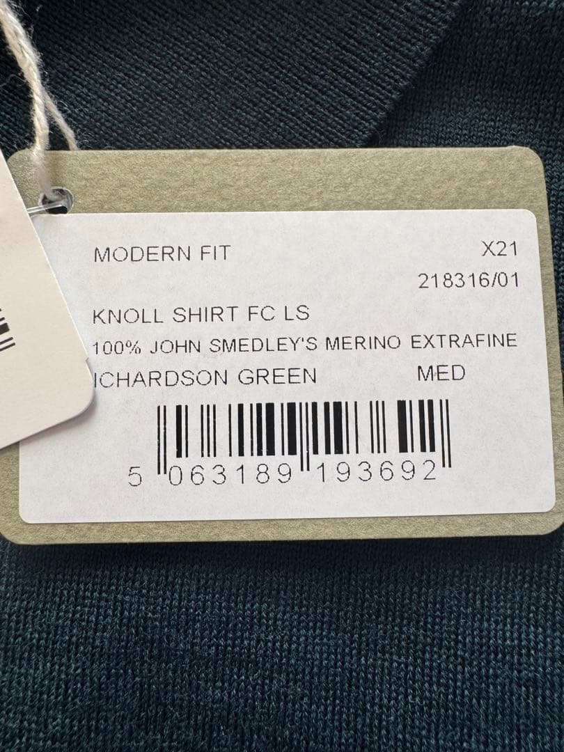 【新品未使用】JOHN SMEDLEY （ジョンスメドレー)コットンポロシャツ