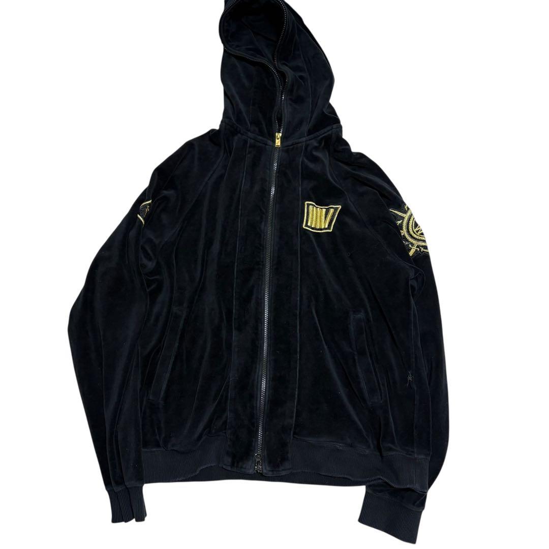 希少　24karats TRIBE OF GOLD ベロア刺繍 セットアップM