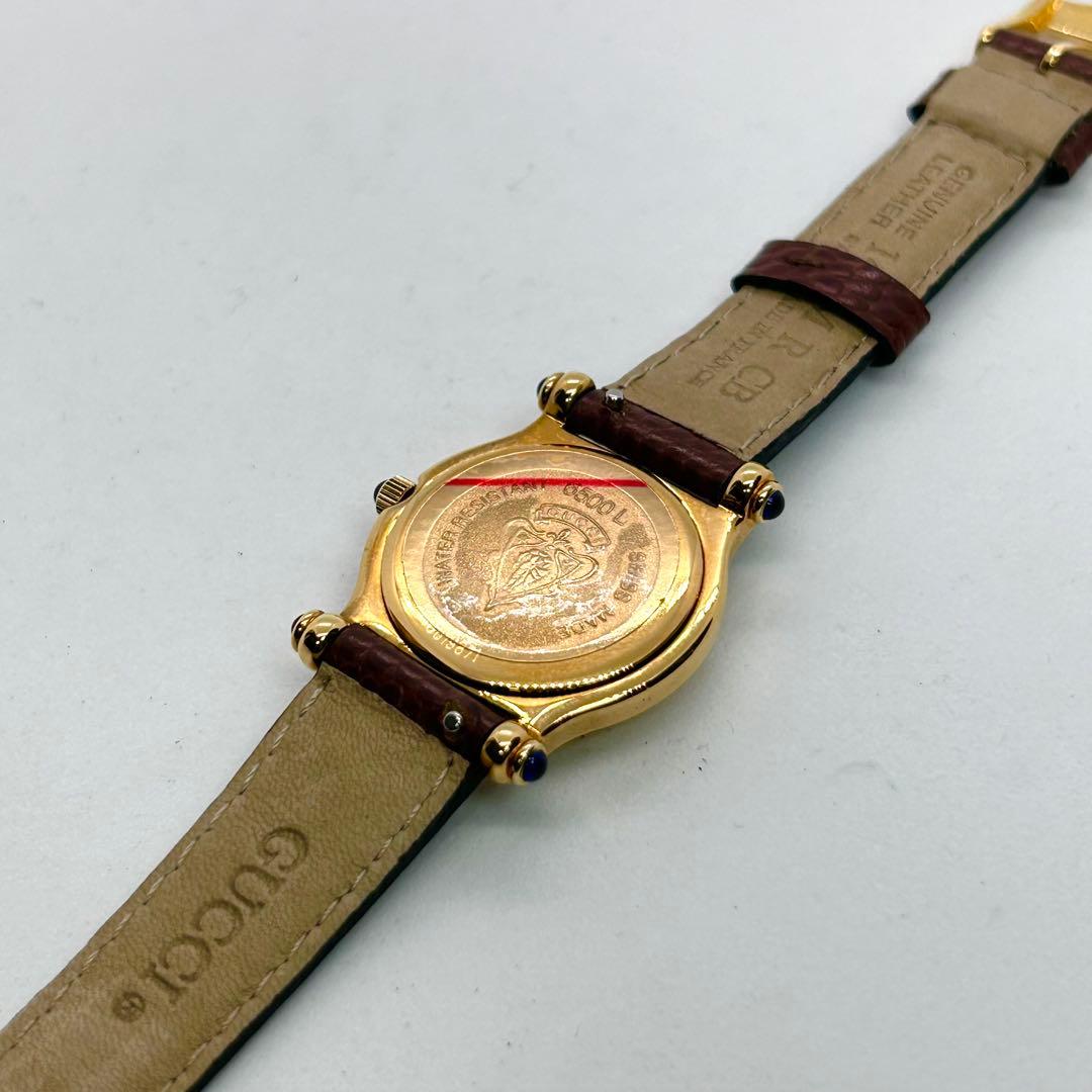 新品電池/稼働 GUCCI 6500L 未使用級 腕時計 QZ レディース